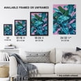 thumbnail image 3 of Artery8 Tropical Plant Lover Pink Teal Blue Painting Living Room Unframed Wall Art Print Poster Home Decor Premium, 3 of 3