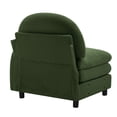 thumbnail image 4 of Green Teddy Fabric Curved Sofa - 34.25 in W for Living Room - 33.85, 4 of 6