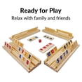 thumbnail image 2 of Juego Rummy Cube Tuvcany, 106 fichas con 4 estantes de madera, más de 8 pulgadas, 2 of 6