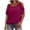 #08 Wine 【Mix, Match & Rotate: Stock Up on Daily Colors】, variant on Women's Loose Fit Cold Shoulder Round Neck Short Sleeve Knot Solid Color Blouse Top Casual Daily Wear Summer Vacation | CSEONE,Army Green L