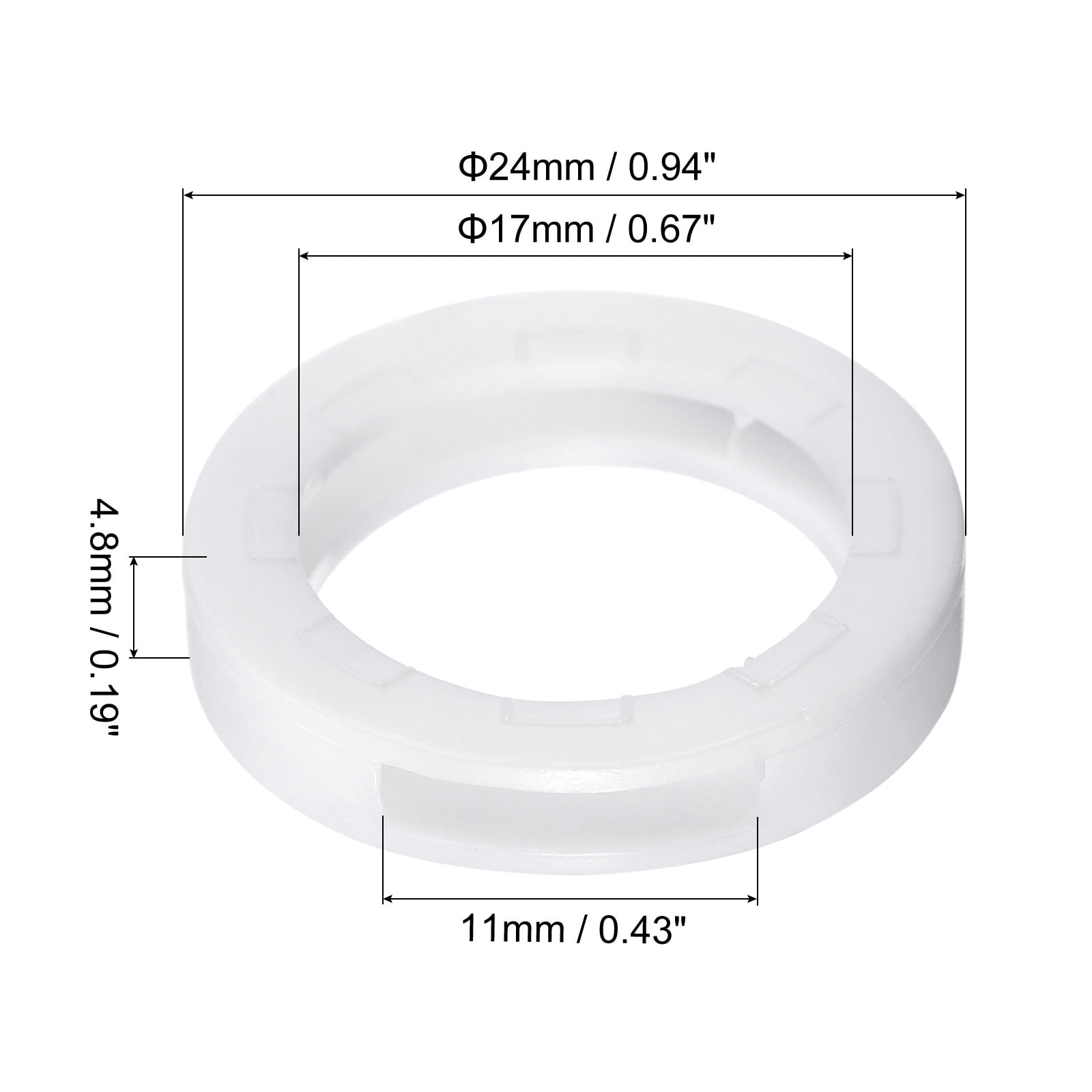 Unique Bargains Key Cap Cover Rings Keys Identifier Coding Tags Silicone Sleeve White