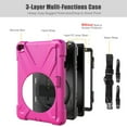 thumbnail image 5 of XYX Case for iPad Mini 5/4 Generation 7.9 inch with 360 Degree Rotating, Hand Strap, Shoulder Strap, Rose, 5 of 7