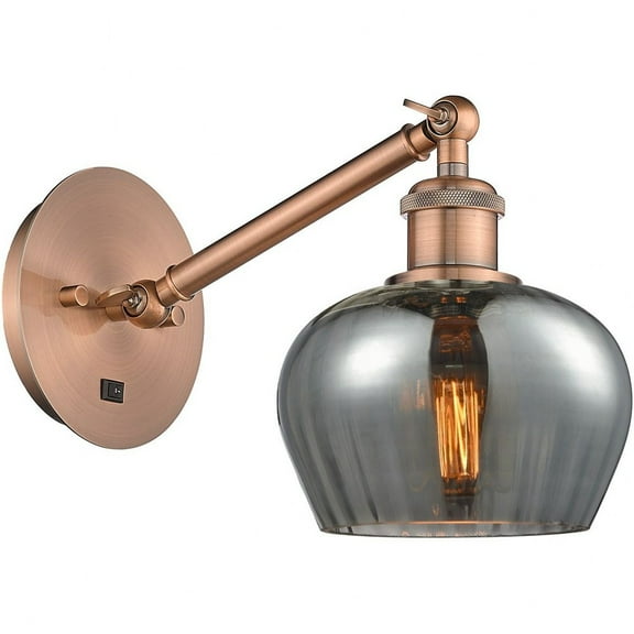 317-1W-AC-G93-LED-Innovations Lighting-Fenton - 1 Light Wall Sconce In Art Nouveau Style-9.88 Inches Tall and 6.5 Inches Wide Antique Copper Plated