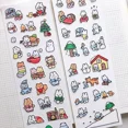 thumbnail image 3 of Venta al por mayor de pegatinas de dibujos animados de conejo, cinta Washi con tema de Graffiti dibujado a mano de estilo Popular Ins de alto valor estético para diario, 3 of 5