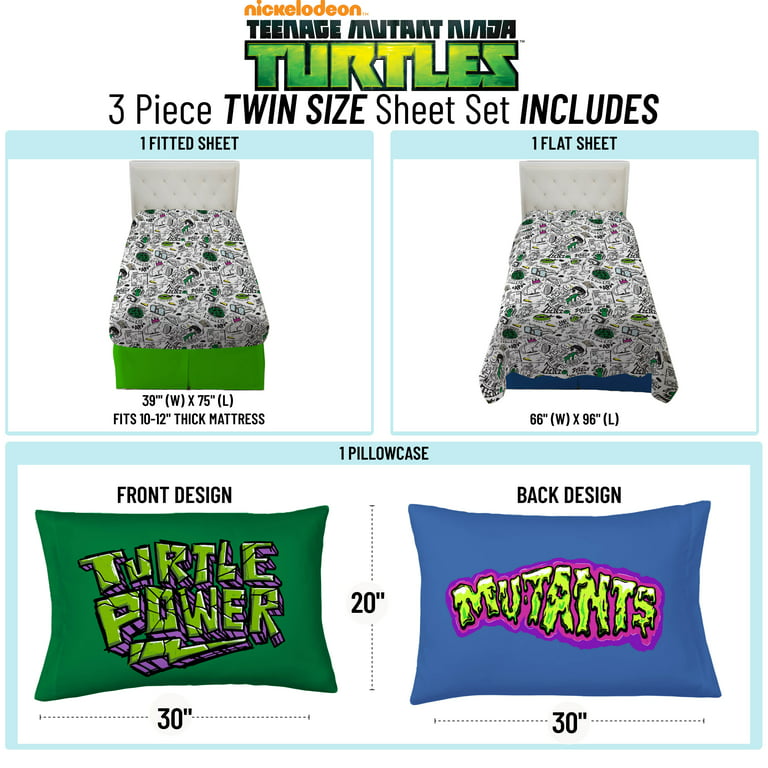 Teenage Mutant Ninja Turtles Twin Kids' Sheet Set : Target