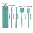 thumbnail image 3 of up to 65% off karymi Push Button Fingerprint Straw Cutlery Set Students Outdoor Travel Portable Pull Out Box Knife Fork Spoon Chopsticks Cutlery Summer Clearance Camping Essentials, 3 of 6