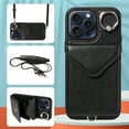 thumbnail image 2 of Crossbody Wallet Back Case for iPhone 14 Pro Max with Card Holder, Vintage Premium PU Leather Case with Long Shoulder Strap, Purse Shockproof Flip Phone Cover for iPhone 14 Pro Max, Black, 2 of 12
