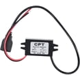 thumbnail image 1 of Convertisseur USB 12V à 5V Adaptateur DC-DC 12V vers USB 5V 3A Convertisseur Câble Régulateur Fils Affichage LED Alimentation, 1 of 6