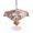 Red, Navy Blue, Peach, White, variant on Outdoor Tablecloth with Umbrella Hole for Patio/Picnic/Party/Camping, Independence Day Waterproof Table Cloth Rectangle Table Cover Washable, Gnomes American Flag Flowers Grey Wooden (60"x 84")