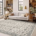 thumbnail image 2 of 5x7 Washable Vintage Area Rug - Boho Distressed Oriental, Non-Slip Soft Accent for Living Room, Kitchen & Office, Beige, 2 of 10