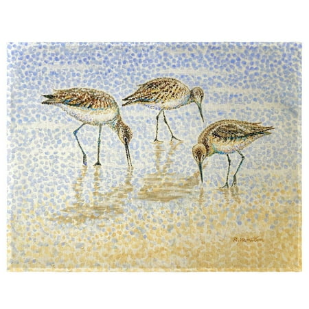 

Betsy Drake PM1367 14 x 18 in. Willet Sandpipers Feeding Place Mat - Set of 4