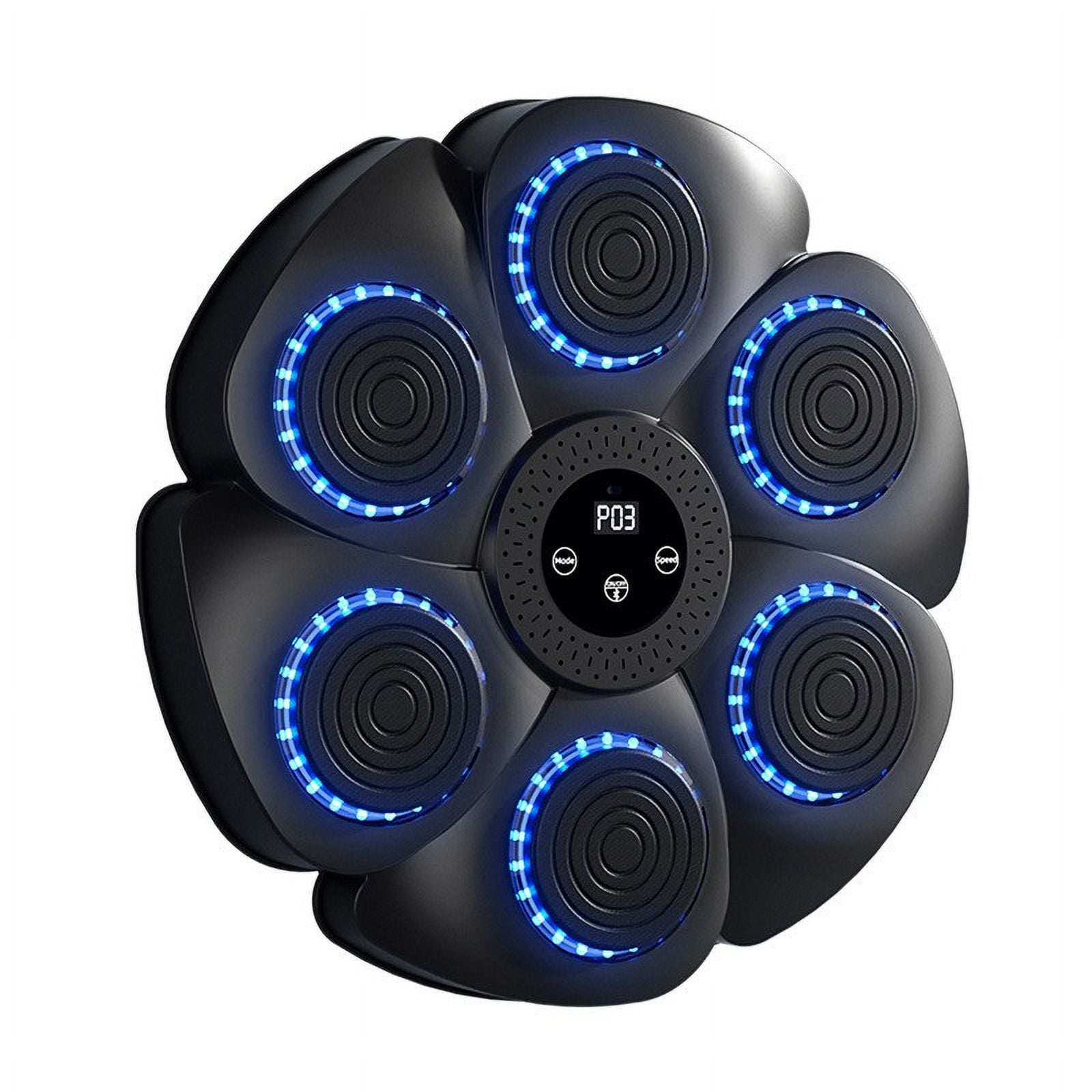 Yyuenw Smart Music Boxing Machine for Adults, Wall Mounted Smart Bluetooth Music Boxing Trainer with LED and Boxing Glove, Electronic Focus Agility Training Digital Boxing for Adults and Kids