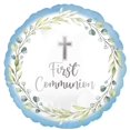 thumbnail image 1 of Eye-Catching My First Communion Blue Foil Balloon, Superior Float Time, 1 of 3