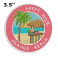 thumbnail image 2 of Happy Hour! Orange Beach, Georgia 3.5 Inch Iron Or Sew On Embroidered Fabric Badge Patch Ocean Beach, Salt Life Iconic Series, 2 of 2