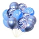 thumbnail image 3 of 5 Piezas de Globo de + 5 Piezas de Globo Metálico + 5 Piezas de Globo de Papel de Confeti Azul, 3 of 7