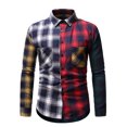 thumbnail image 2 of APEXFWDT Men's Plaid Button Down Shirts Long Sleeve Dress Shirts Regular Fit Casual Western Shirts for Men, 2 of 4