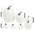 thumbnail image 2 of Artificial Pumpkins 7PCS White Fake Foam Pumpkins Assorted Sizes Fall Harvest Thanksgiving Halloween Seasonal Tabletop Shelf Desktop Home Decoration Display Set, 2 of 5