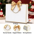 thumbnail image 4 of TickJOY 6 Pcs Gift Bags with Handles Medium Size - Birthday Gift Bags 12.6×9.8×4.3 inch for Gift Wrapping and Presenting - Durable, Elegant Design for Birthdays, Weddings & Parties, White, 4 of 5