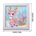 thumbnail image 2 of Christmas Diamond Art Kit, 7.09in Christmas printed canvas with Frame Holiday Craft Gift, 2 of 6