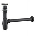 thumbnail image 1 of Matte Black Bathroom Sink Drain Trap Kit, Decorative Floral Design & Universal Fit for Standard Installation Sizes, 1 of 1