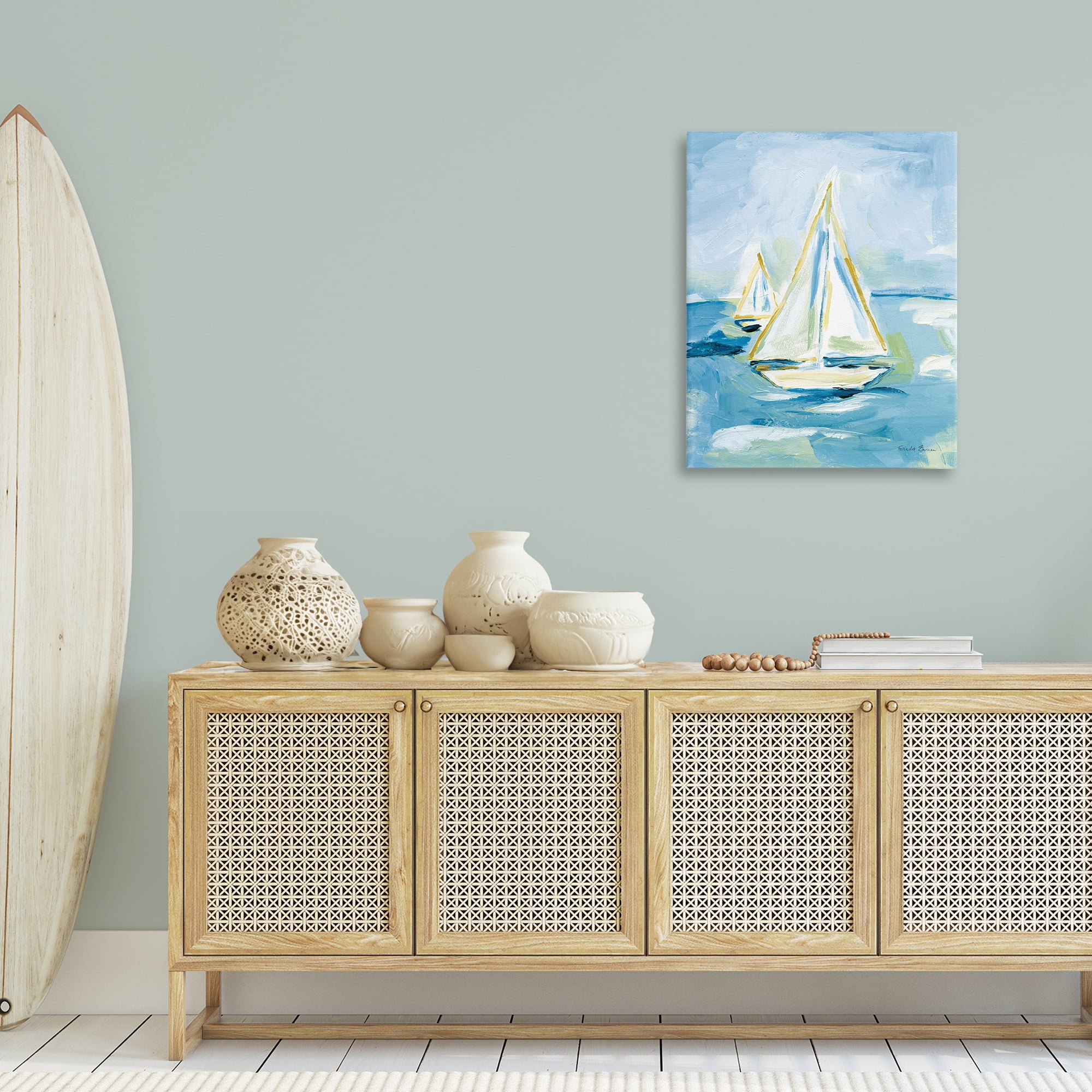 Stupell Industries Setting Sail on Sea Transportation Painting Wrapped Canvas Art Print Wall Art, 24 x 30