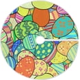 thumbnail image 1 of FMSHPON Easter Eggs Xmas Christmas Tree Skirt Stand Mat for Holiday Party Decoration Indoor Outdoor 48 inches, 1 of 6