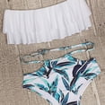 thumbnail image 5 of Traje de baño de cintura alta de dos piezas, volante, conjunto de bikini, control de barriga, hombros descubiertos, volantes, trajes de baño para mujer Xemadio HMHZ321-4, 5 of 5