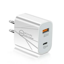USB C Wall Charger Block 20W, Dual Port PD Power Delivery Fast Type C Charging Block Plug Adapter for iPhone 11/12/13/14/Pro Max, XS/XR/X, iPad Pro, AirPods Pro, Samsung Galaxy and More(White)
