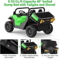 thumbnail image 4 of QinaQin 24V 4WD Ride On Dump Truck with Remote Control, Green, 4 of 8
