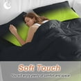 thumbnail image 4 of Dark Grey Green Duvet Cover Set Queen Size, Lemon Green Gradient Abstract Art 4 Piece Soft Microfiber Bedding Set with 1 Duvet Cover, 1 Flat Sheet, 2 Pillowcases, 4 of 9