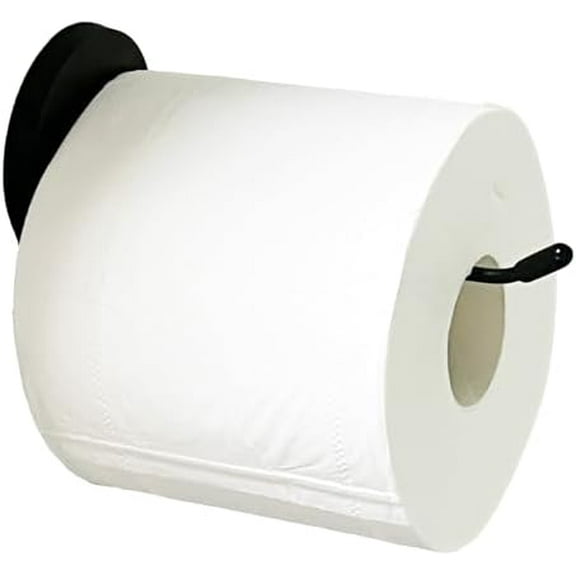 Magnetic Black Toilet Paper Holder,Tissue Holder Paper Roll, Toilet Roll Holder, Strong Magnets Mount - No Drilling or Nailing or glueing Needed