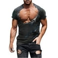 thumbnail image 4 of YFNNUP Mens Short Sleeve T-Shirt Trendy 3D Creative Print Crewneck Graphic Tees Summer Muscle Print Workout Shirts, 4 of 6