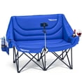 thumbnail image 6 of ABORON Oversized Blue Double Chair for Camping, Double Camping Couch with Phone Holder, Folding Blue Double Size Couch Loveseat for Outdoors, Supports up to 1200 lbs, 6 of 8