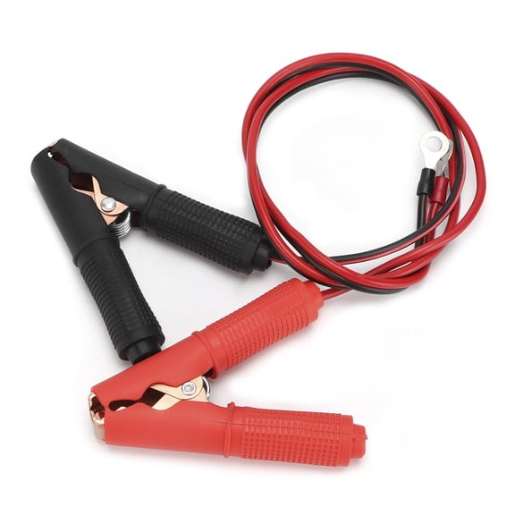 BIMZUC 12‑24V 30A Car Battery Clamp Cable – Premium Metal Clips, Red Positive/Black Negative, 5.5" Length, Ideal for Inverter & Audio