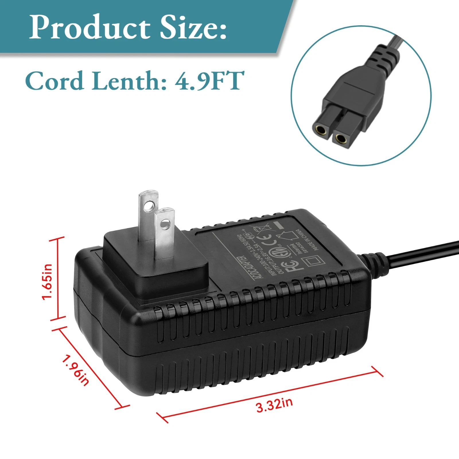 16.8V Charger for Aiper Scuba S1 Cordless Robotic Pool Cleaner Compatible with Aiper Scuba S1 E1 14.4V Li-ion Battery Cordless Robotic Pool Vacuum Cleaner Charger Adapter