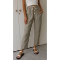 thumbnail image 2 of Pantalones cónicos para mujer con bolsillos laterales Cordón Color liso Pantalones holgados informales para salón Gris L, 2 of 5