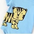 thumbnail image 7 of PatPat Baby Boy/Girl Childlike Giraffe/Lion/Crocodile Pattern Bodysuit Blue 0-3 Months, 7 of 7