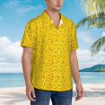 thumbnail image 3 of Logiee Red Hot Chilly Print Mens Hawaiian Shirts,Loose-Fit Short Sleeve Button Down Tropical Aloha Beach Shirt,Summer Vacation Wedding Tops,3X-Large, 3 of 7