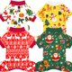 thumbnail image 1 of Pijamas para perros XPUDAC, paquete de 4 estampados navideños, tamaño XL, 1 of 5