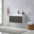 thumbnail image 3 of Vegadeo 36" White One-Piece Composite Stone Single Sink Suleiman Oak Bath Vanity, 3 of 5