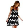 thumbnail image 2 of KAKOWELY Vestido negro con estampado de ondas, elegante vestido de fiesta de verano, disfraz decorativo, falda playera con borlas a la moda para mujer - Talla XL, 2 of 4