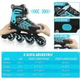 thumbnail image 5 of SubSun Inline Skates for Adults Men Women Adjustable Aggressive Durable Roller Blades with Giant Wheels Teal L, 5 of 7
