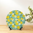 thumbnail image 6 of Wukai Lemons Chamomile Flowers And Leaves Print Decorative Plate for Display,Bone China Decorative Plate, Ceramic Dinner Plate with Stand, Vertical Ceramic Plate-7in, 6 of 6