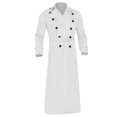 thumbnail image 4 of Ecqkame Winter Coats for Men Warm Long Trench Coat Easy Color Turndown Collar Coat Business Casual Jacket White S on Clearance, 4 of 5