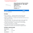 thumbnail image 2 of Exhaust Resonator and Line Assembly - Compatible with 1997 - 2001 Toyota Camry 3.0L V6 1998 1999 2000, 2 of 2
