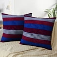 thumbnail image 3 of LALILO Throw Pillow Covers Red White And Blue Diamond And Chevron Cushion Cover 18" x 18", 3866 Pack, 3 of 6