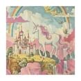 thumbnail image 4 of WYYP Unicorn Castle Rainbow Square Tablecloth Waterproof Resistant Fabric 100% Polyester Fiber 36*36, 4 of 8