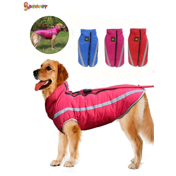 Spencer Winter Dog Coat Jacket Waterproof Warm Pet Vest Reflective ...