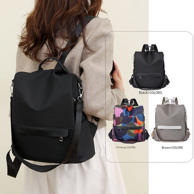 Mochila de tela Oxford para mujer, moderna, combinable, de viaje, de gran capacidad, mochila de lona, bolso pequeño para mujer