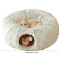thumbnail image 2 of Cueva Cálida para Invierno para Gatos  Casa Redonda Plegable para Gatos  Cama Tipo Túnel Suave para Gatos (gris), 2 of 9